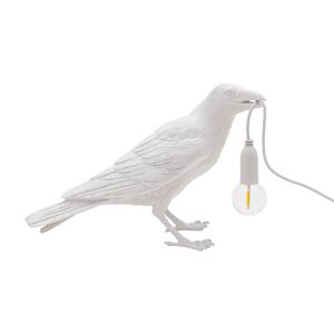 Terasové LED svietidlo Bird Lamp, čakajúce, biela