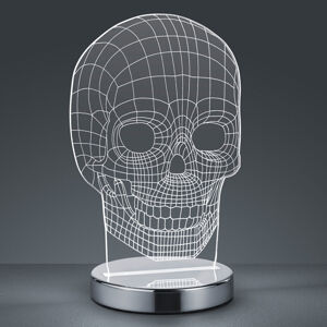 Farba svetla prepínateľná stolná LED lampa Skull