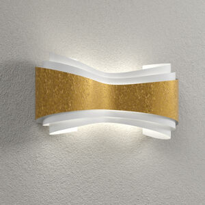 Elegantné nástenné svietidlo Ionica zlatá páska